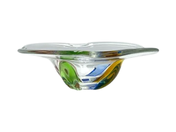 Rhapsody glass bowl designed by Frantisek Zemek, Sklárna Mstišov, Czechoslovakia, 1960s