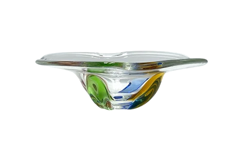 Rhapsody glass bowl designed by Frantisek Zemek, Sklárna Mstišov, Czechoslovakia, 1960s