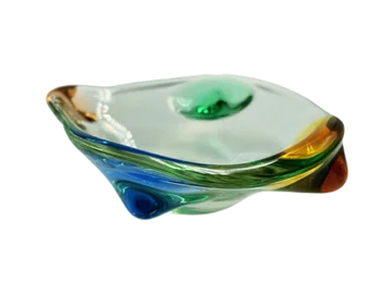 Rhapsody Glass Bowl by František Zemek, Sklárna Mstišov, Czechoslovakia, 1960s