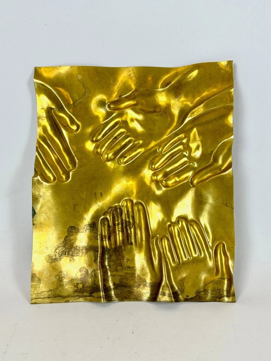 Brass wall plaque "Piura", designed by Barbro Bäckström, Sweden, 1978