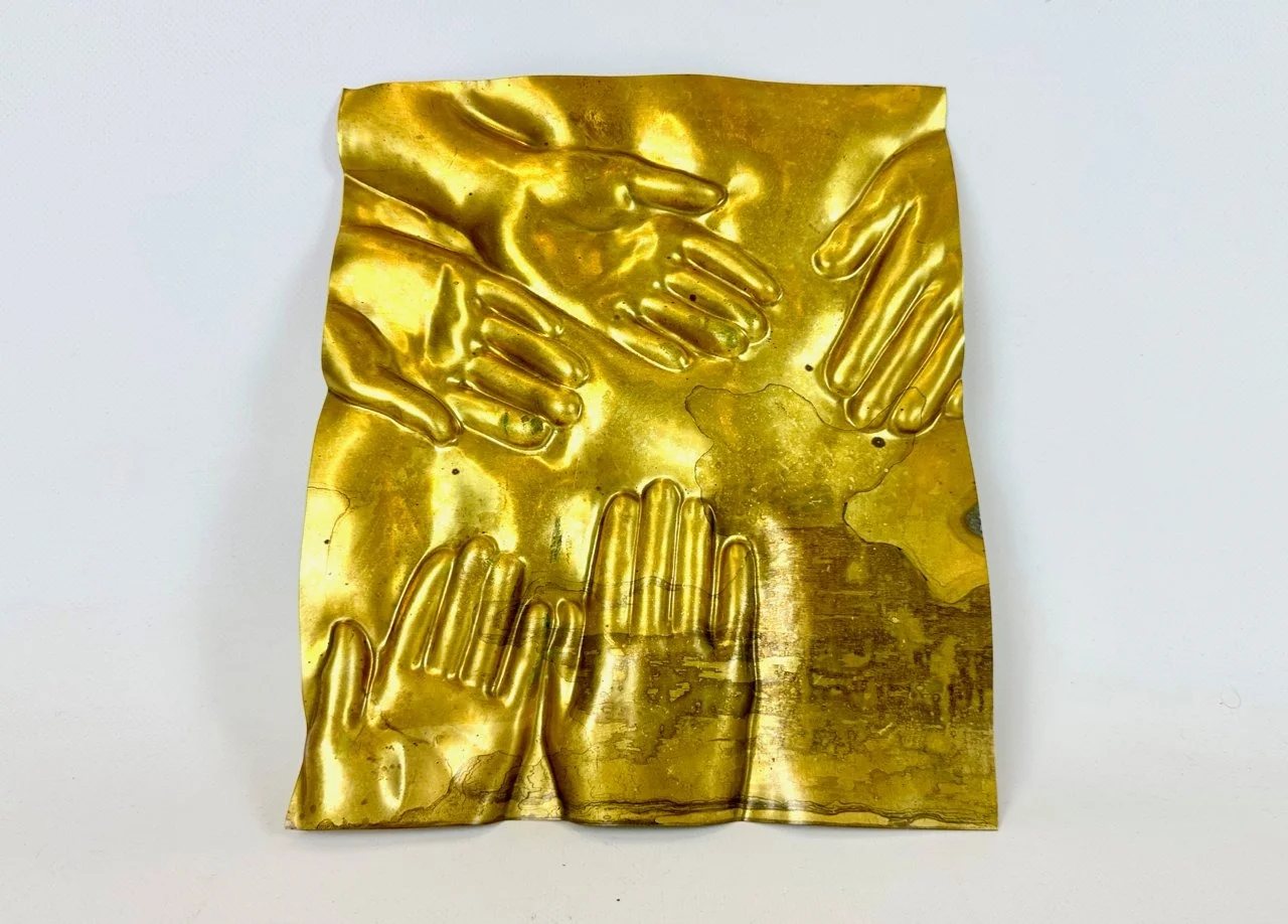 Brass wall plaque "Piura", designed by Barbro Bäckström, Sweden, 1978