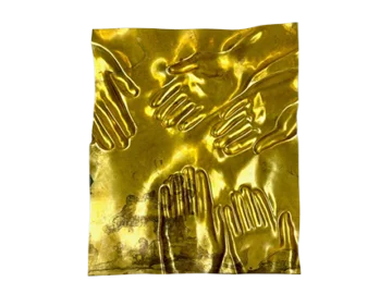 Brass wall plaque "Piura", designed by Barbro Bäckström, Sweden, 1978