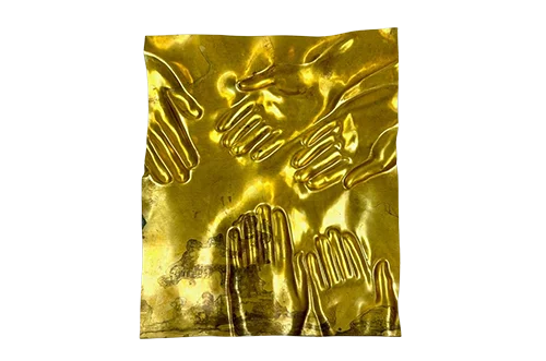 Brass wall plaque "Piura", designed by Barbro Bäckström, Sweden, 1978