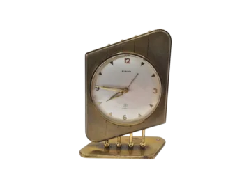 Brass table clock with 7 jewels, Germany, 1950s/60s