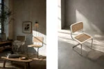 Pair of White French Cane Chairs, Italy