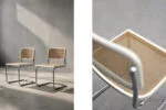 Pair of White French Cane Chairs, Italy