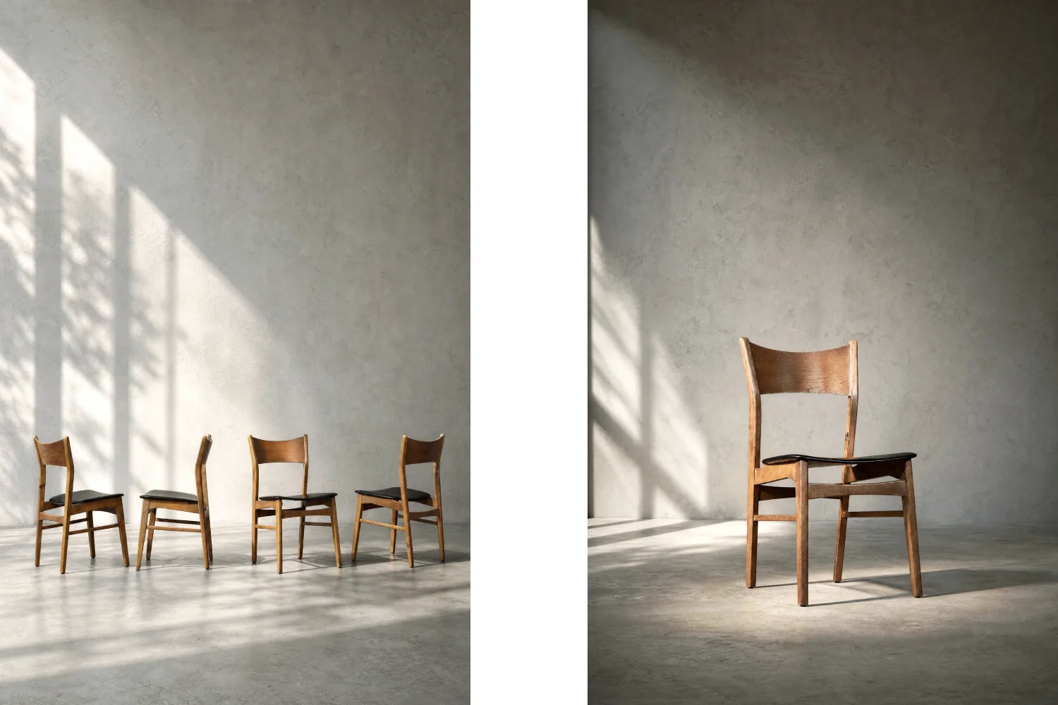 Set of 4 Modernist Chairs, Denmark, 1960s