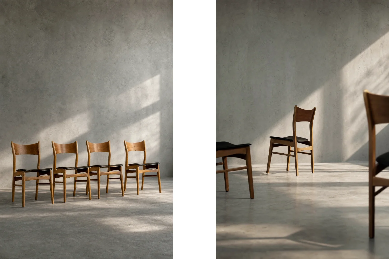 Set of 4 Modernist Chairs, Denmark, 1960s