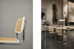 Pair of White French Cane Chairs, Italy