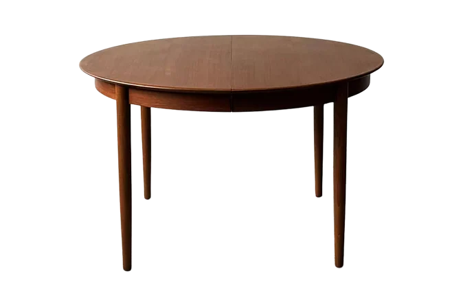 Round extendable mid-century table, Denmark, 1960s/70s