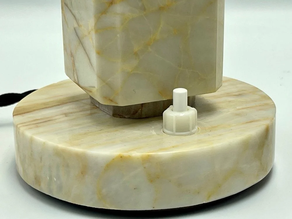 Pair of marble table lamps, Kámen Praha, 1930s