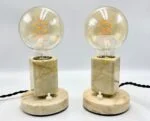 Pair of marble table lamps, Kámen Praha, 1930s