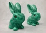 Pair of porcelain rabbit figurines no. 1028, SylvaC, England, 1950s