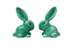 Pair of porcelain rabbit figurines no. 1028, SylvaC, England, 1950s