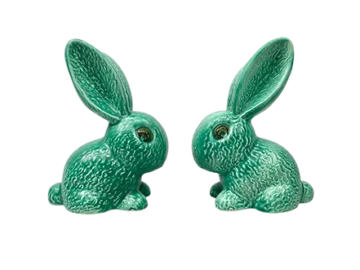 Pair of porcelain rabbit figurines no. 1028, SylvaC, England, 1950s