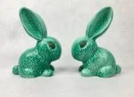 Pair of porcelain rabbit figurines no. 1028, SylvaC, England, 1950s