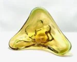 Platter, art glass, designed by Frantisek Zemek, Sklárna Mstišov, Czechoslovakia, 1960s