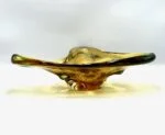 Platter, art glass, designed by Frantisek Zemek, Sklárna Mstišov, Czechoslovakia, 1960s
