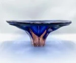 Coloured glass platter, designed by Josef Hospodka, Chribska Sklarna, 1960s