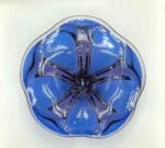Coloured glass platter, designed by Josef Hospodka, Chribska Sklarna, 1960s