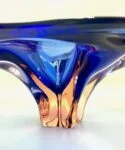 Coloured glass platter, designed by Josef Hospodka, Chribska Sklarna, 1960s