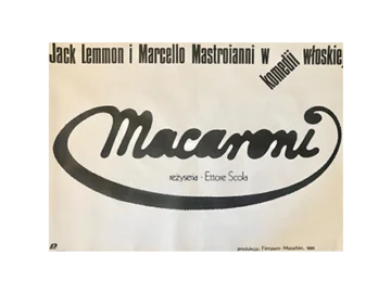 Plakat filmowy “Macaroni” Proj. Mieczysław Wasilewski, PRL, 1987