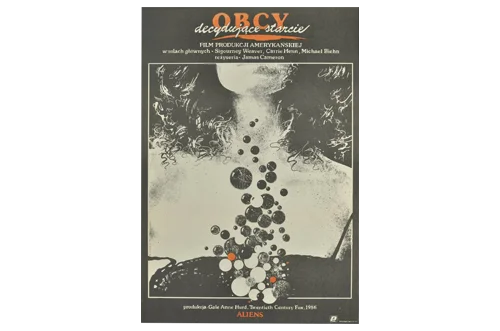Plakat filmowy “Obcy – decydujące starcie” Proj. Witold Dybowski, PRL, 1987