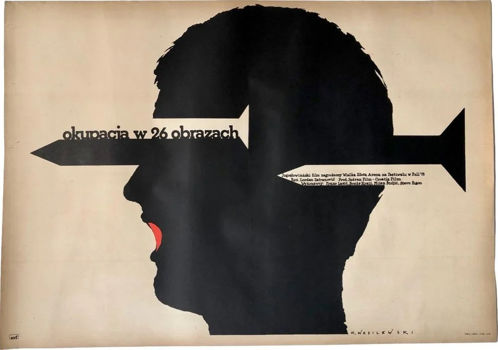 Film poster “Occupation in 26 Pictures”, designed by Mieczysław Wasilewski, PRL, 1978