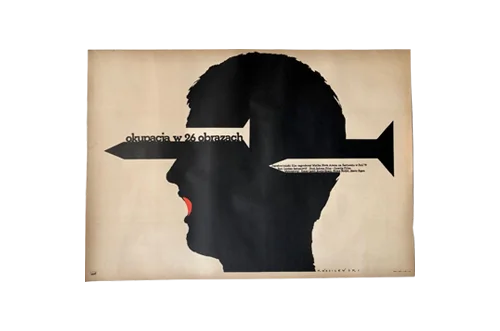 Film poster “Occupation in 26 Pictures”, designed by Mieczysław Wasilewski, PRL, 1978