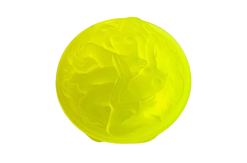 Uranium glass trinket box, Hoffmann & Schlevogt, Czechoslovakia, 1970s