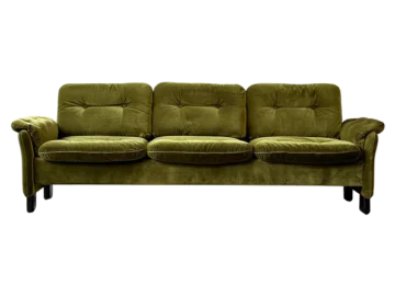 Sofa welurowa vintage, Dania, lata 60