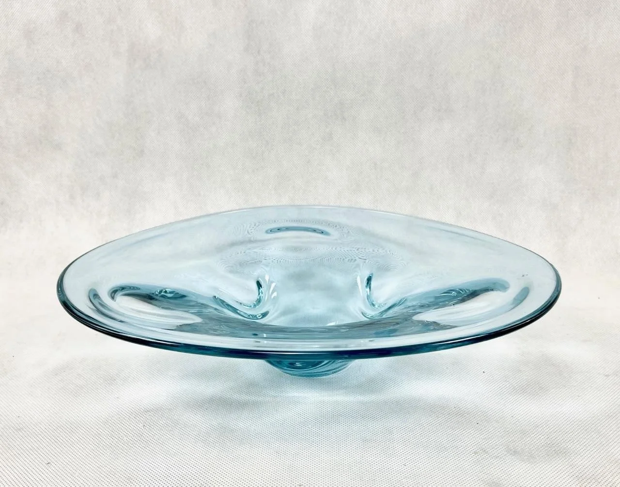 Glass art platter, designed by Josef Hospodka, Chribska, Czechoslovakia, 1960s