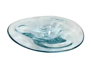 Art glass platter, designed by Josef Hospodka, Chribska, Czechoslovakia, 1960s