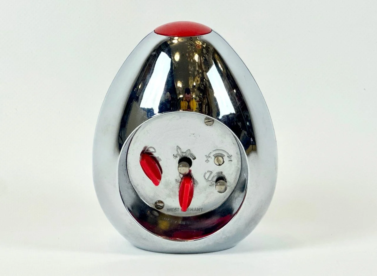 Space Age “Egg” alarm clock, Steiger, Germany, 1970s