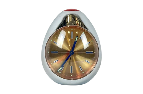Space Age “Egg” alarm clock, Steiger, Germany, 1970s