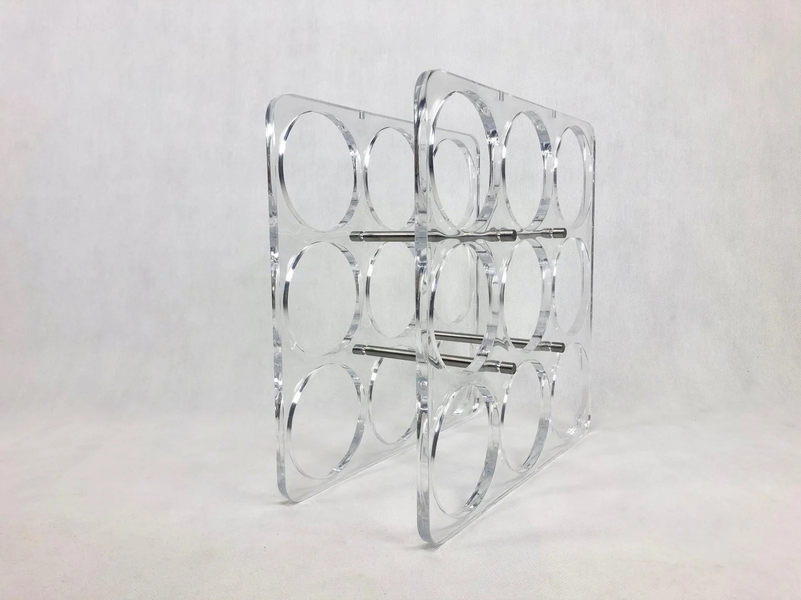Vintage acrylic wine rack, 1990s