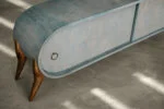 Rounded turquoise sideboard, Italy, 1960s