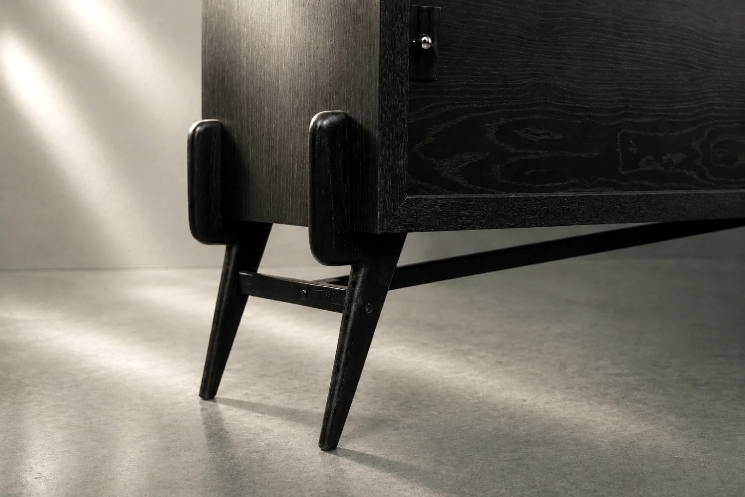 Modernist oak sideboard in a dark finish, Scandinavia, 1960s