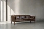Leather Cromwell sofa, designed by Arne Norell, Sweden, 1960s