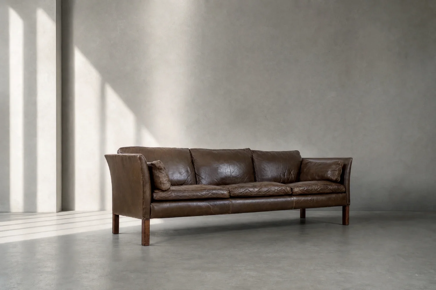 Leather Cromwell sofa, designed by Arne Norell, Sweden, 1960s