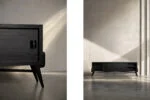 Modernist oak sideboard in a dark finish, Scandinavia, 1960s