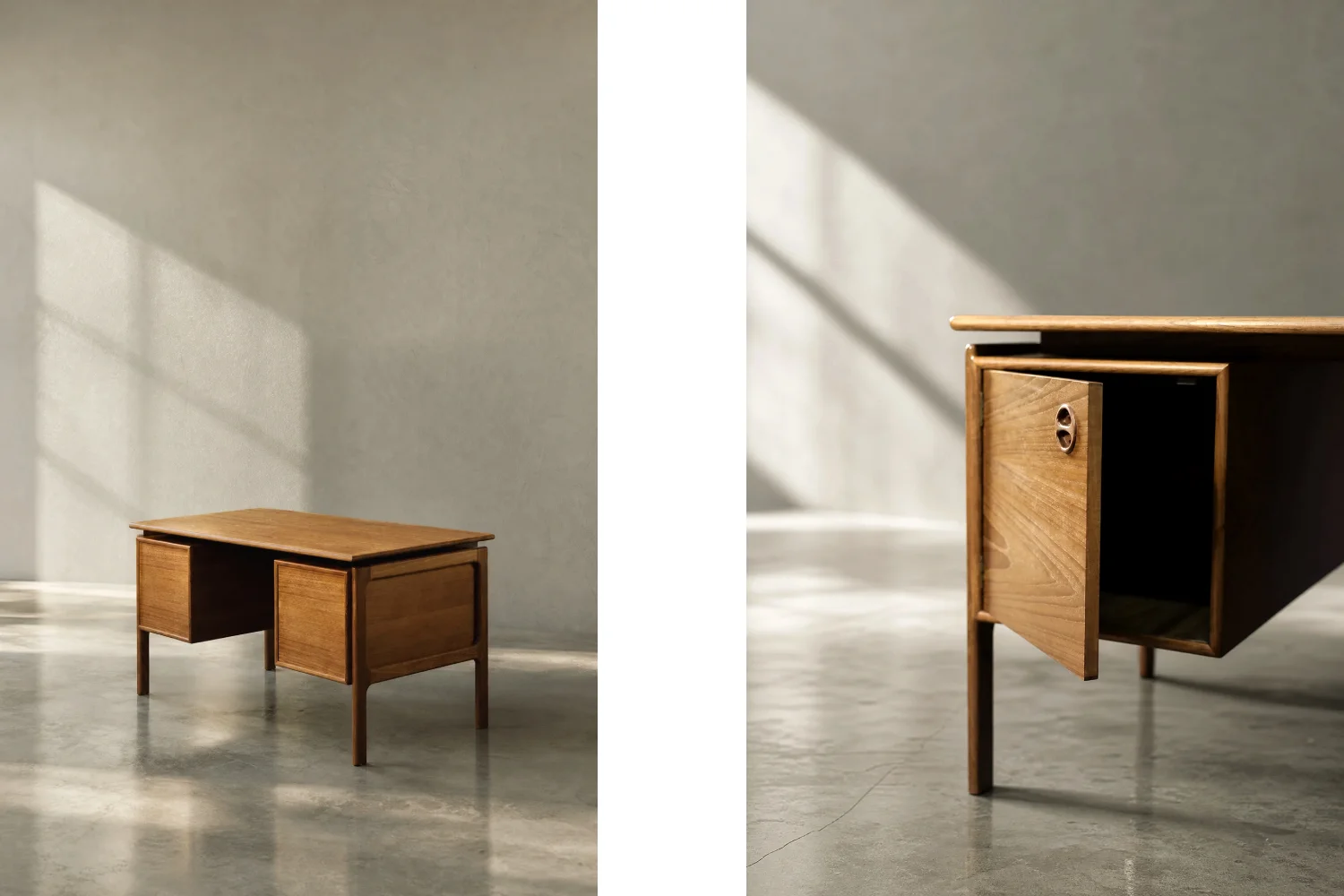 Modernist teak desk, designed by Arne Vodder for GV Møbler, Denmark, 1960