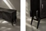 Modernist oak sideboard in a dark finish, Scandinavia, 1960s