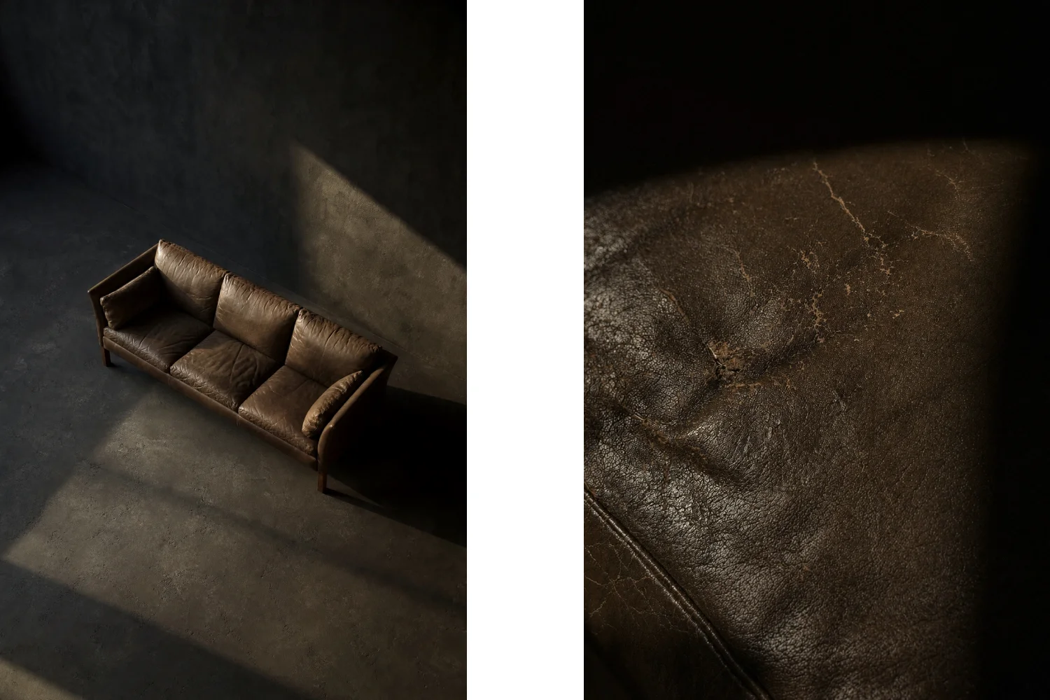 Leather Cromwell sofa, designed by Arne Norell, Sweden, 1960s