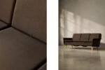 Three-seater brown sofa, designed by Folke Ohlsson, Fritz Hansen, Denmark, 1960s