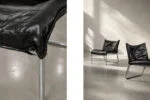 Pair of SET Leather Armchairs, IKEA, Sweden, 1980s
