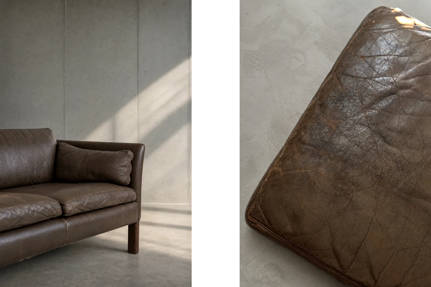 Leather Cromwell sofa, designed by Arne Norell, Sweden, 1960s