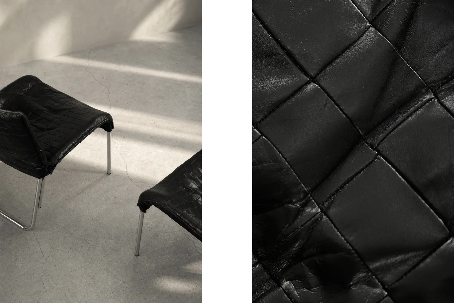 Pair of SET Leather Armchairs, IKEA, Sweden, 1980s