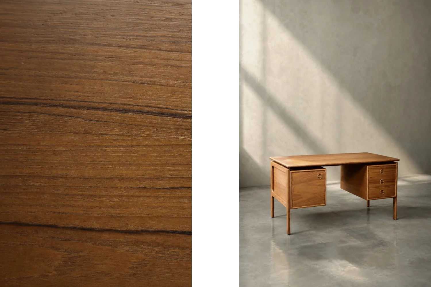 Modernist teak desk, designed by Arne Vodder for GV Møbler, Denmark, 1960