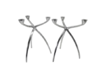 2 aluminium Space Age candleholders, 1960s